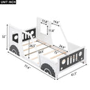 Classic Car Shaped Platform Bed With Wheels