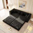 3-In-1 Convertible Sleeper Sofa With Movable Ottoman For Living Room by HouseOfZazla