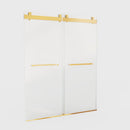 Frameless Double Sliding Soft-Close Shower Door, 3 / 8" (10Mm) Thick SGCC Tempered Glass Door, Matte by HouseOfZazla