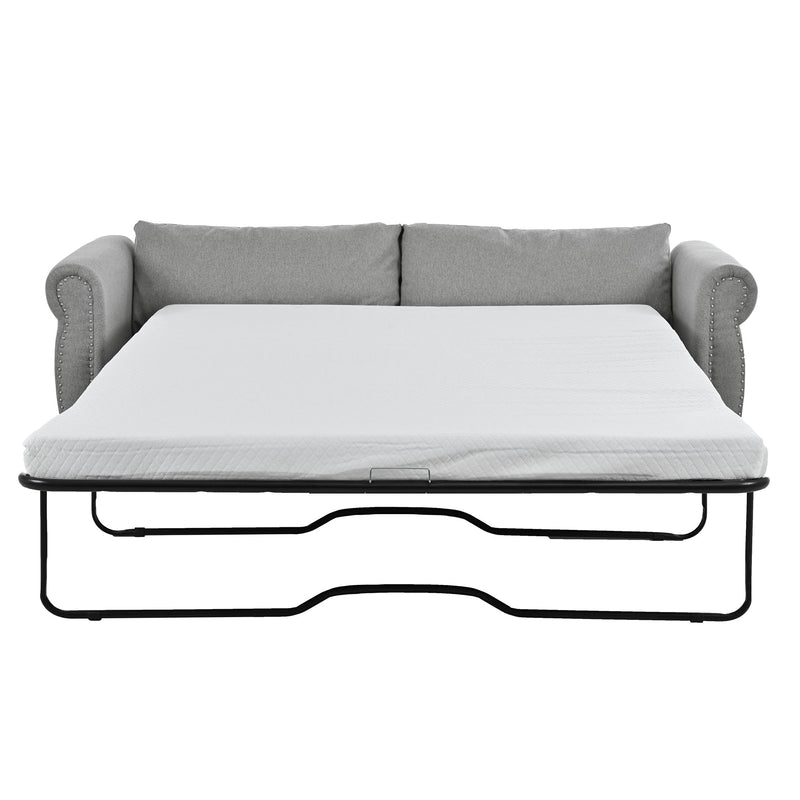 80.7" 2-in-1 Sofa Bed Sleeper with Large Memory Mattress(63"x70.9x3.3 inch), for Living Room Spaces Bedroom