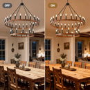 47.24 Inch Large Wagon Wheel Chandelier by HouseOfZazla