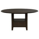 Twyla 60-inch Round Dining Table with Drawer Dark Cocoa
