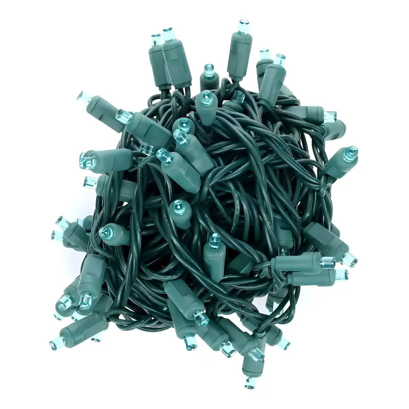 35 5mm Teal LED Christmas Lights, 4" Spacing