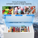 3.5 Cubic Feet Chest Freezer with 2 Removable Baskets D5897H by Kismile