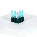 35 M5 Teal LED Christmas Lights, 4" Spacing