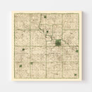 Vintage Map of Marshall County, Iowa 1896