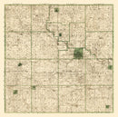 Vintage Map of Marshall County, Iowa 1896