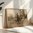 Victorian Lady Riding a Top-Hat T-Rex