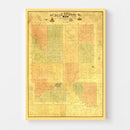 Vintage Map of Polk County, Iowa 1872