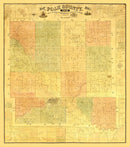 Vintage Map of Polk County, Iowa 1872