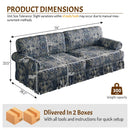 Luxuriously Comfortable Cloud Couch Sofa With Elegant Rolled Arms & Pleated Skirt Design by HouseOfZazla