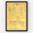 Vintage Map of Polk County, Iowa 1872