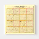 Vintage Map of Story County, Iowa 1883