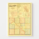 Vintage Map of Wapello County, Iowa 1870