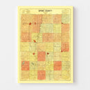 Vintage Map of Spink County, South Dakota 1899