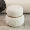 Snowman Stool With Cushion And Solid Wood Frame by Unique Piece Furniture
