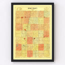 Vintage Map of Spink County, South Dakota 1899