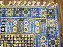 7' X 10' 5" Handmade Moroccan Urban Rabat Wool Carpet Blue Area Rug