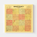 Vintage Map of Miner County, South Dakota 1898