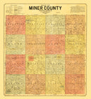 Vintage Map of Miner County, South Dakota 1898