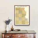 Vintage Map of Lincoln County, South Dakota 1900