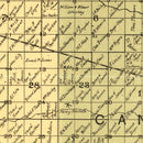 Vintage Map of Lincoln County, South Dakota 1900
