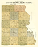 Vintage Map of Lincoln County, South Dakota 1900
