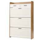 Shoe Cabinet with 3 Hidden Flip Drawers & 2 Storage Drawers