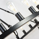 47.24 Inch Matte Black Wagon Wheel Chandelier with 36 Lights