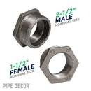 2 1/2 in. x 1 1/2 in. Black Bushing