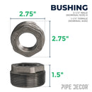 2 1/2 in. x 1 1/4 in. Black Bushing