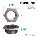 3 in. x 2 1/2 in. Black Bushing