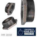 3 in. x 2 1/2 in. Black Bushing