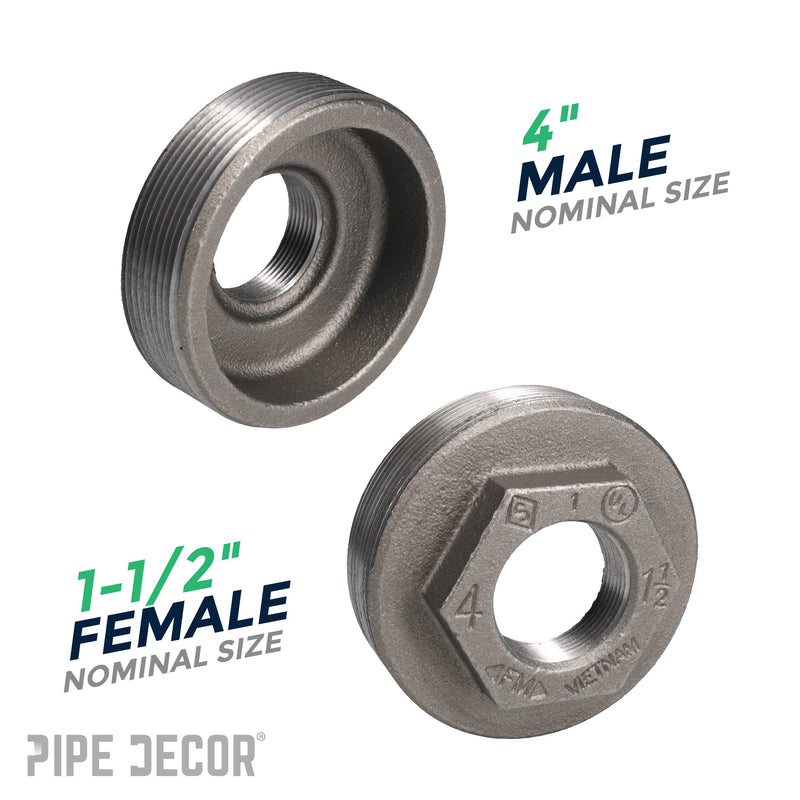 4 in. x 1 1/2 in. Black Bushing