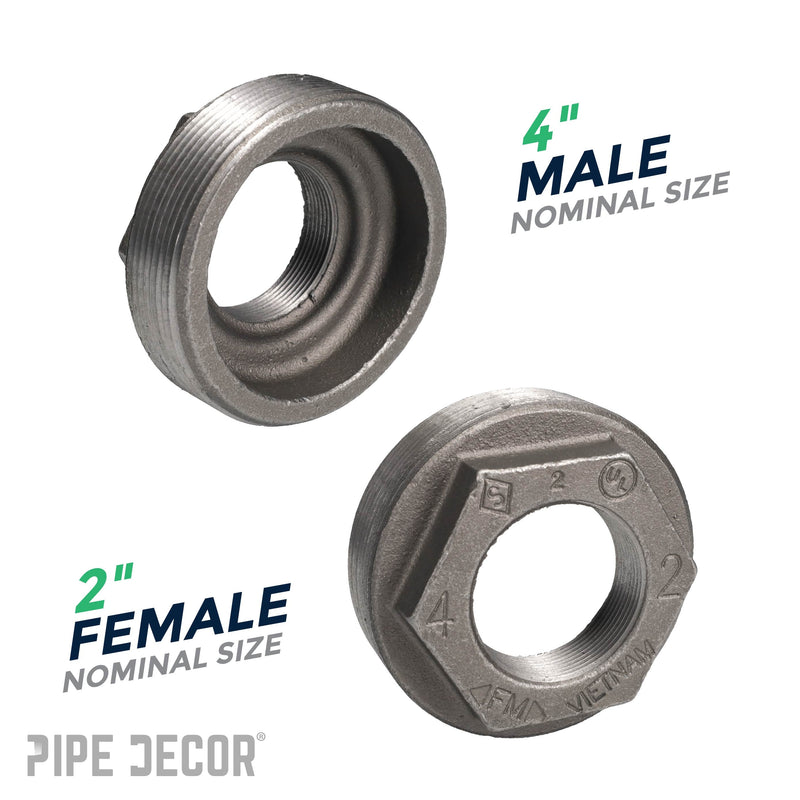 4 in. x 2 in. Black Bushing