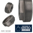 4 in. x 2 in. Black Bushing