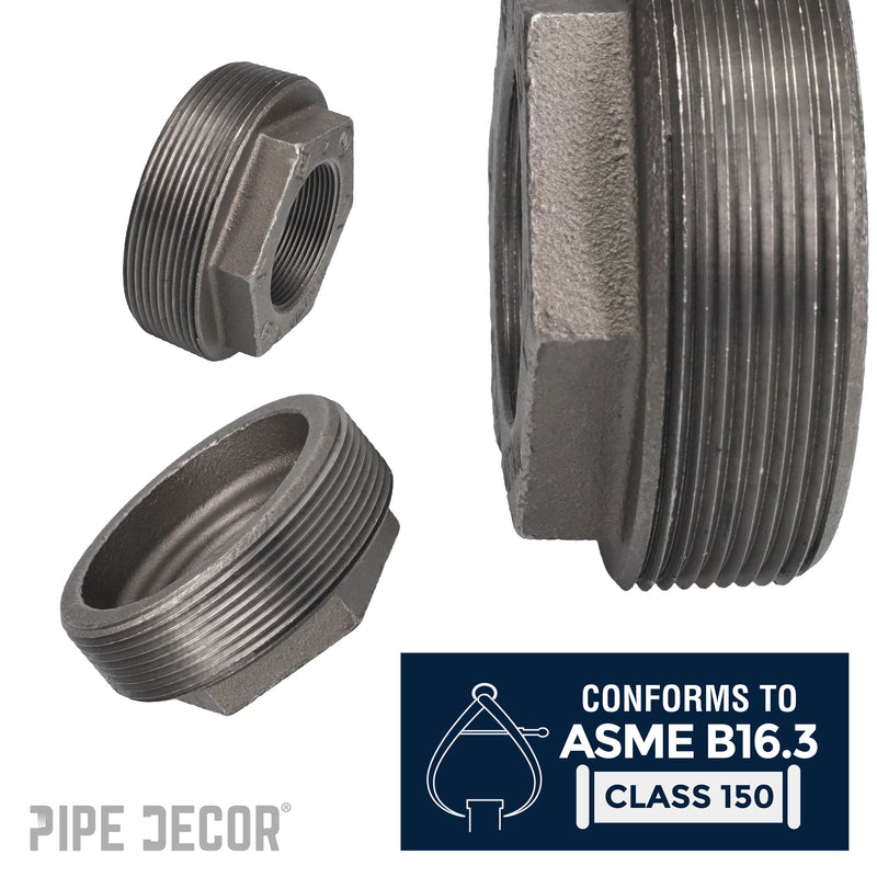 4 in. x 2 in. Black Bushing