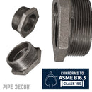 4 in. x 3 in. Black Bushing