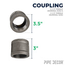 2 1/2 in. Black Coupling