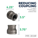 3 in. x 2 1/2 in. Black Reducing Coupling