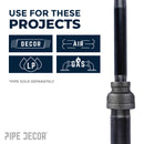3 in. x 2 1/2 in. Black Reducing Coupling