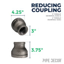3 in. x 2 in. Black Reducing Coupling