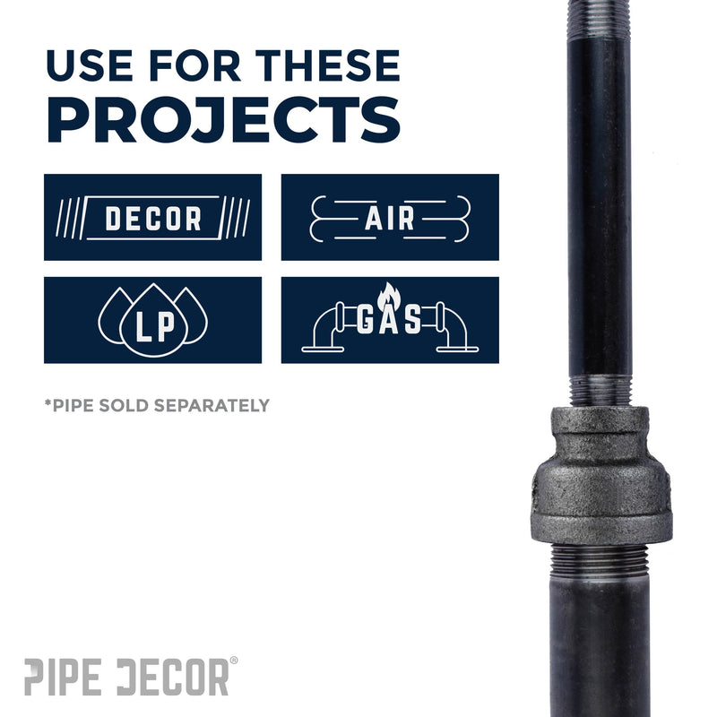 3 in. x 2 in. Black Reducing Coupling