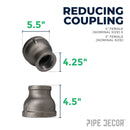 4 in. x 3 in. Black Reducing Coupling