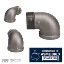 3 in. Black 90 Degree Street Elbow