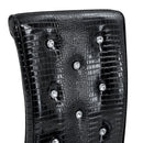 Elegant Design Alligator Skin Upholstered Dining Chairs