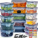 48-Piece Food Storage Container Set – Stackable, Microwave Safe, BPA Free