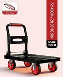 Heavy Duty Folding Platform Cart-350/660/820 lb-Flatbed Hand Truck with Strap by 2Dropme