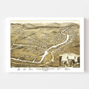 Vintage Map of Claremont, New Hampshire 1877