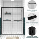56-60"x74" Aluminum Frame Double Sliding Shower Door